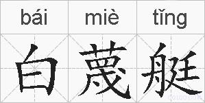 白蔑艇的拼音