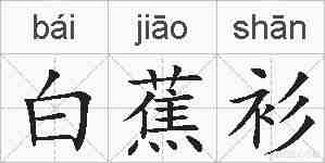 白蕉衫的拼音