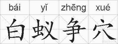 白蚁争穴的拼音