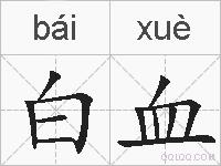 白血的拼音