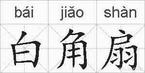 白角扇的拼音