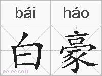 白豪的拼音