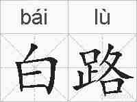 白路的拼音