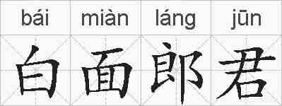 白面郎君的拼音