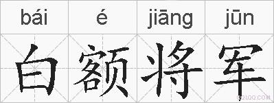 白额将军的拼音