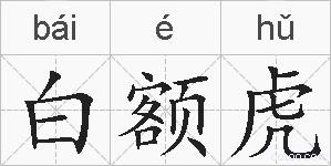 白额虎的拼音