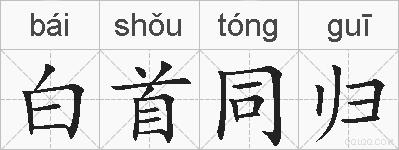 白首同归的拼音