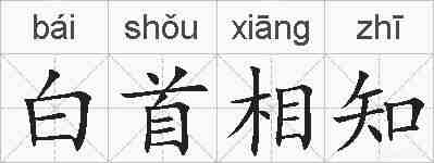 白首相知的拼音