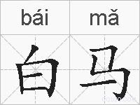 白马的拼音