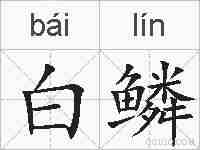 白鳞的拼音
