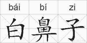 白鼻子的拼音