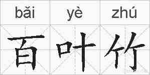 百叶竹的拼音