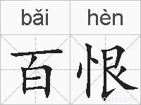 百恨的拼音