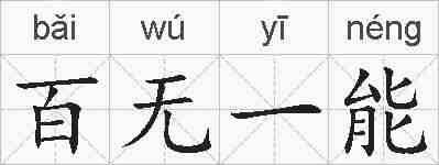 百无一能的拼音