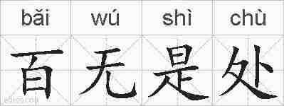 百无是处的拼音