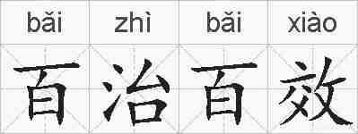 百治百效的拼音