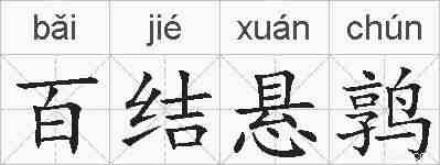 百结悬鹑的拼音