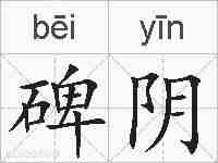 碑阴的拼音