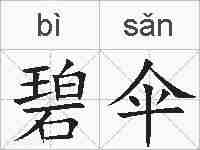 碧伞的拼音