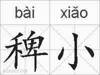 稗小的拼音