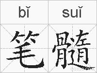 笔髓的拼音