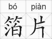 箔片的拼音