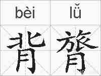 背膂的拼音