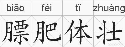 膘肥体壮的拼音