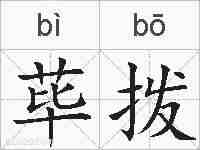 荜拨的拼音