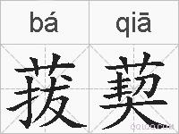菝葜的拼音