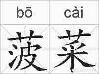 菠菜的拼音