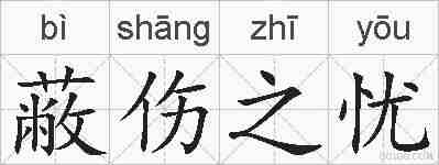 蔽伤之忧的拼音