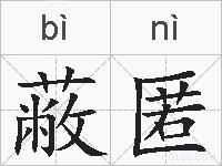 蔽匿的拼音