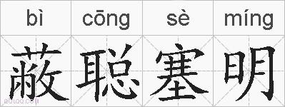 蔽聪塞明的拼音