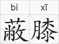 蔽膝的拼音