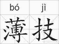 薄技的拼音