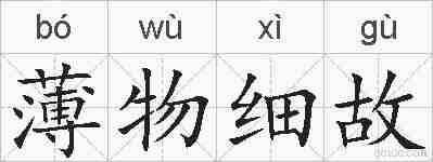 薄物细故的拼音