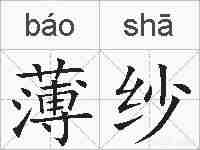 薄纱的拼音