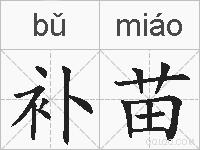 补苗的拼音