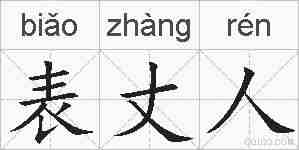 表丈人的拼音
