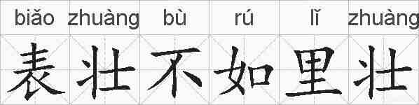 表壮不如里壮的拼音