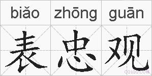 表忠观的拼音