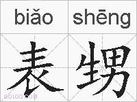 表甥的拼音