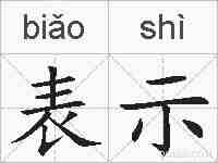 表示的拼音