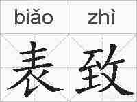 表致的拼音