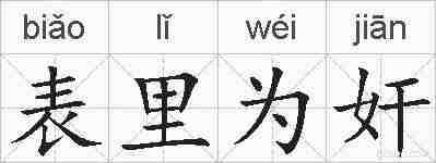 表里为奸的拼音