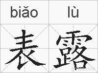 表露的拼音