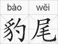 豹尾的拼音
