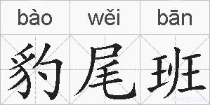 豹尾班的拼音
