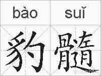 豹髓的拼音